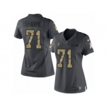 Women's Nike Oakland Raiders #71 David Sharpe Limited Black 2016 Salute to Service NFL Jersey