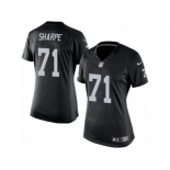 Women's Nike Oakland Raiders #71 David Sharpe Limited Black Team Color NFL Jersey