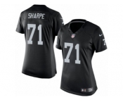 Women's Nike Oakland Raiders #71 David Sharpe Limited Black Team Color NFL Jersey