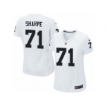 Women's Nike Oakland Raiders #71 David Sharpe Limited White NFL Jersey