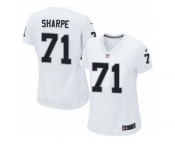 Women's Nike Oakland Raiders #71 David Sharpe Limited White NFL Jersey