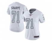 Women's Nike Oakland Raiders #71 David Sharpe Limited White Rush NFL Jersey