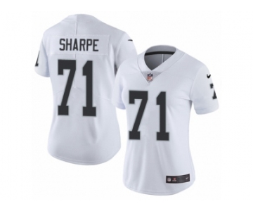 Women's Nike Oakland Raiders #71 David Sharpe Vapor Untouchable Limited White NFL Jersey