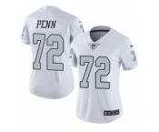 Women's Nike Oakland Raiders #72 Donald Penn Limited White Rush NFL Jersey