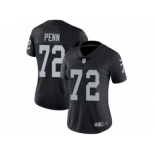 Women's Nike Oakland Raiders #72 Donald Penn Vapor Untouchable Limited Black Team Color NFL Jersey