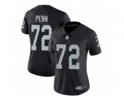 Women's Nike Oakland Raiders #72 Donald Penn Vapor Untouchable Limited Black Team Color NFL Jersey