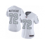 Women's Nike Oakland Raiders #72 John Matuszak Limited White Rush NFL Jersey