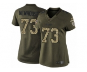 Women's Nike Oakland Raiders #73 Marshall Newhouse Limited Green Salute to Service NFL Jersey