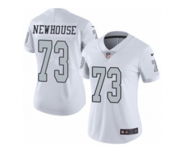 Women's Nike Oakland Raiders #73 Marshall Newhouse Limited White Rush NFL Jersey