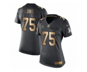 Women's Nike Oakland Raiders #75 Howie Long Limited Black Gold Salute to Service NFL Jersey