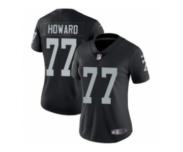 Women's Nike Oakland Raiders #77 Austin Howard Vapor Untouchable Limited Black Team Color NFL Jersey