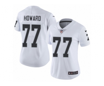 Women's Nike Oakland Raiders #77 Austin Howard Vapor Untouchable Limited White NFL Jersey