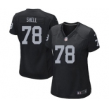 Women's Nike Oakland Raiders #78 Art Shell Black Team Color NFL Jersey