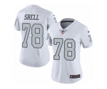 Women's Nike Oakland Raiders #78 Art Shell Limited White Rush NFL Jersey