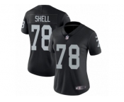 Women's Nike Oakland Raiders #78 Art Shell Vapor Untouchable Limited Black Team Color NFL Jersey