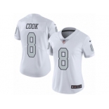 Women's Nike Oakland Raiders #8 Connor Cook Limited White Rush NFL Jersey