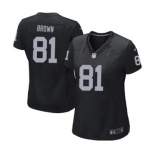 Women's Nike Oakland Raiders #81 Tim Brown Black Team Color NFL Jersey