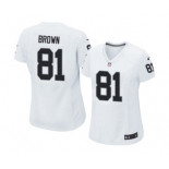 Women's Nike Oakland Raiders #81 Tim Brown White NFL Jersey