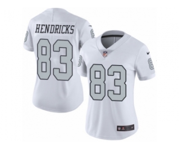 Women's Nike Oakland Raiders #83 Ted Hendricks Limited White Rush NFL Jersey