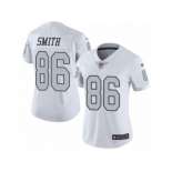 Women's Nike Oakland Raiders #86 Lee Smith Limited White Rush NFL Jersey