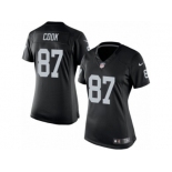 Women's Nike Oakland Raiders #87 Jared Cook Limited Black Team Color NFL Jersey