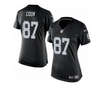 Women's Nike Oakland Raiders #87 Jared Cook Limited Black Team Color NFL Jersey