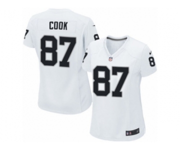 Women's Nike Oakland Raiders #87 Jared Cook Limited White NFL Jersey