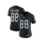 Women's Nike Oakland Raiders #88 Clive Walford Vapor Untouchable Limited Black Team Color NFL Jersey