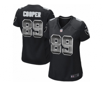 Women's Nike Oakland Raiders #89 Amari Cooper Limited Black Strobe NFL Jersey