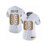 Women's Nike Oakland Raiders #89 Amari Cooper Limited White Gold Rush NFL Jersey