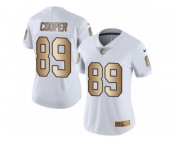 Women's Nike Oakland Raiders #89 Amari Cooper Limited White Gold Rush NFL Jersey