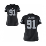 Women's Nike Oakland Raiders #91 Shilique Calhoun Black Team Color NFL Jersey