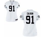 Women's Nike Oakland Raiders #91 Shilique Calhoun White NFL Jersey