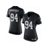 Women's Nike Oakland Raiders #94 Eddie Vanderdoes Limited Black Team Color NFL Jersey