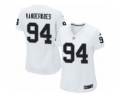 Women's Nike Oakland Raiders #94 Eddie Vanderdoes Limited White NFL Jersey