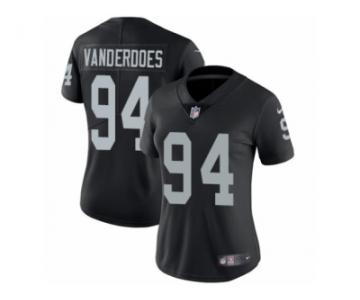 Women's Nike Oakland Raiders #94 Eddie Vanderdoes Vapor Untouchable Limited Black Team Color NFL Jersey