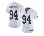 Women's Nike Oakland Raiders #94 Eddie Vanderdoes Vapor Untouchable Limited White NFL Jersey