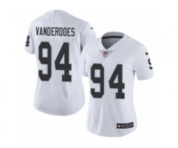 Women's Nike Oakland Raiders #94 Eddie Vanderdoes Vapor Untouchable Limited White NFL Jersey