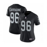 Women's Nike Oakland Raiders #96 Cornellius Carradine Black Team Color Vapor Untouchable Elite Player NFL Jersey