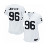 Women's Nike Oakland Raiders #96 Cornellius Carradine Game White NFL Jersey