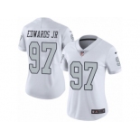 Women's Nike Oakland Raiders #97 Mario Edwards Jr Limited White Rush NFL Jersey