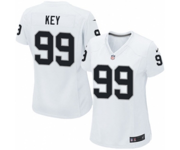 Women's Nike Oakland Raiders #99 Arden Key Game White NFL Jersey