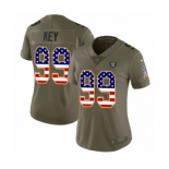 Women's Nike Oakland Raiders #99 Arden Key Limited Olive USA Flag 2017 Salute to Service NFL Jersey