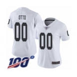 Women's Oakland Raiders #00 Jim Otto White Vapor Untouchable Limited Player 100th Season Football Jersey