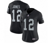 Women's Oakland Raiders #12 Zay Jones Black Team Color Vapor Untouchable Limited Player Football Jersey