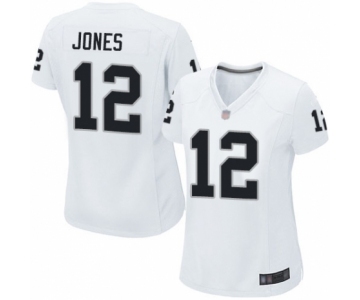 Women's Oakland Raiders #12 Zay Jones Game White Football Jersey