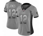 Women's Oakland Raiders #12 Zay Jones Limited Gray Rush Drift Fashion Football Jersey