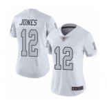 Women's Oakland Raiders #12 Zay Jones Limited White Rush Vapor Untouchable Football Jersey