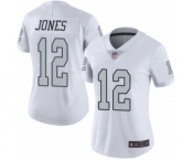 Women's Oakland Raiders #12 Zay Jones Limited White Rush Vapor Untouchable Football Jersey