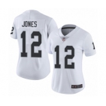 Women's Oakland Raiders #12 Zay Jones White Vapor Untouchable Limited Player Football Jersey